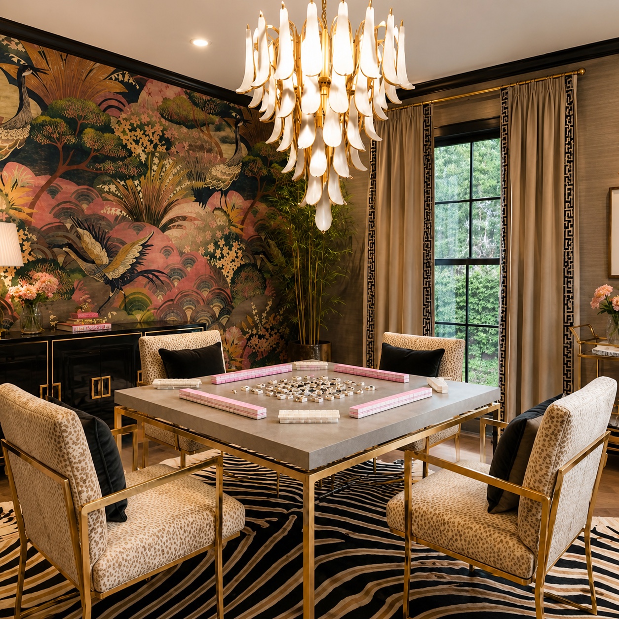 A custom Mahjong room designed by Mahj NY